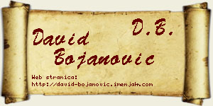 David Bojanović vizit kartica